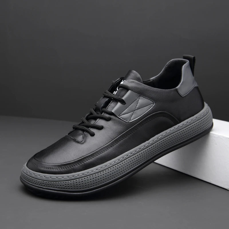 VITTORIO DIVANNI LEATHER SNEAKERS