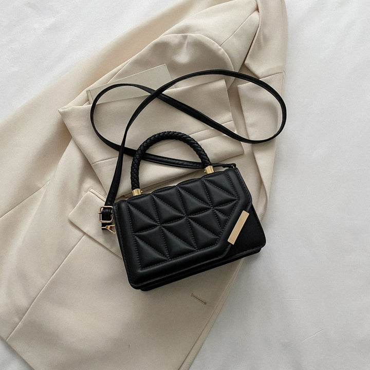 Plaid PU Leather Crossbody Bag