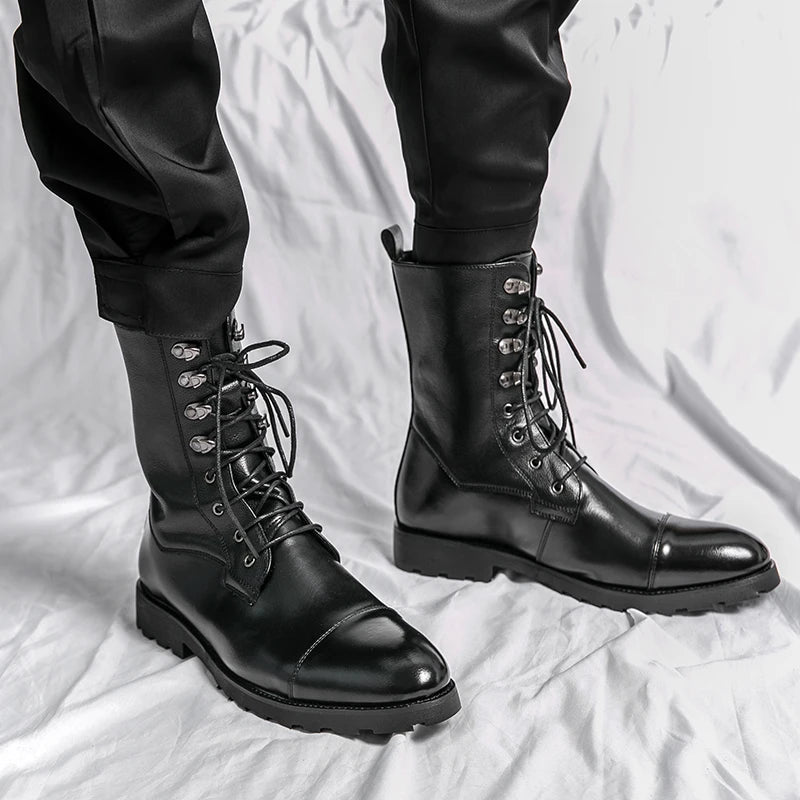 THEODORE BLYTHE LEATHER WESTERN BOOTS