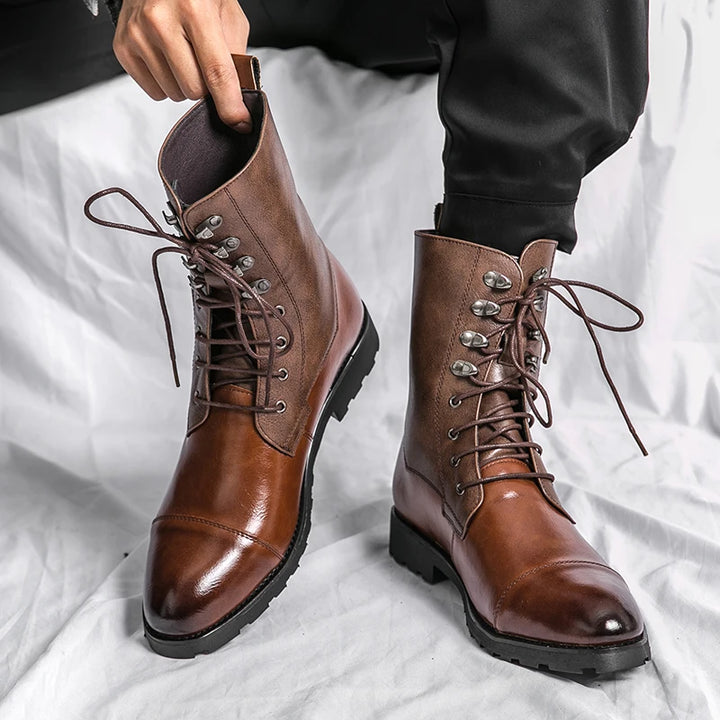 THEODORE BLYTHE LEATHER WESTERN BOOTS