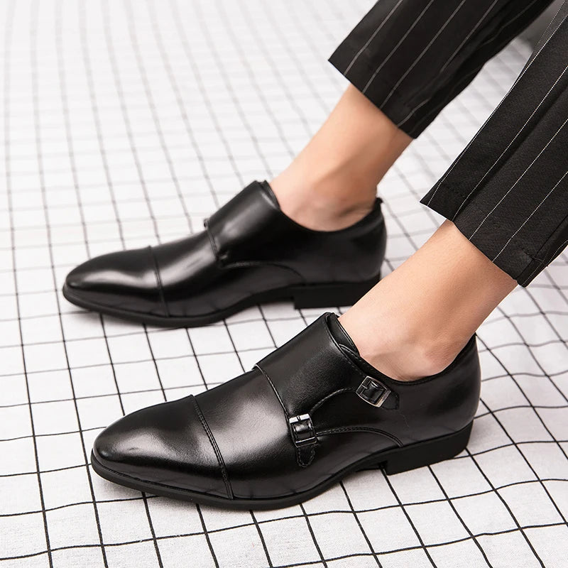 MARCO LEONE LEATHER DRESS SHOES