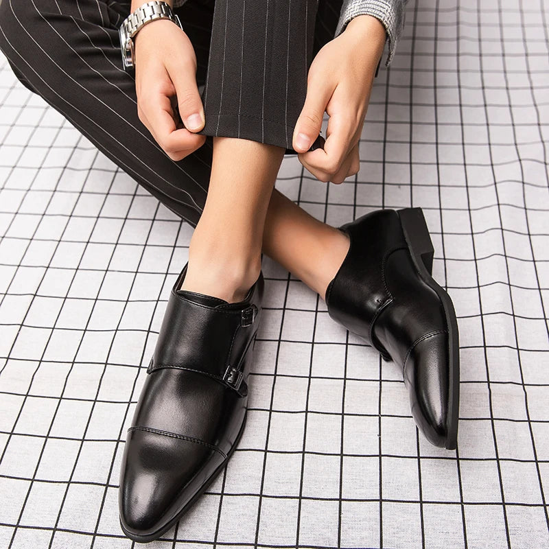 MARCO LEONE LEATHER DRESS SHOES