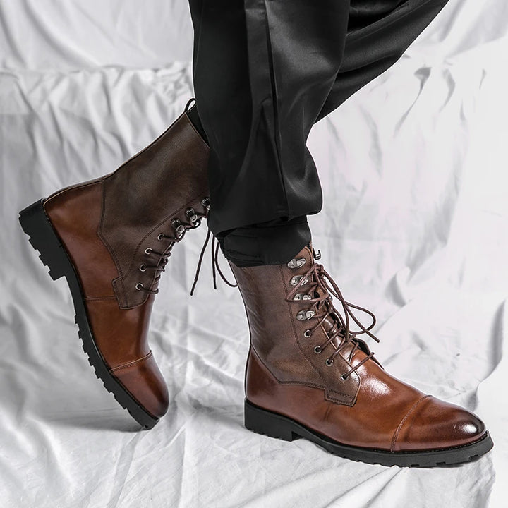 THEODORE BLYTHE LEATHER WESTERN BOOTS