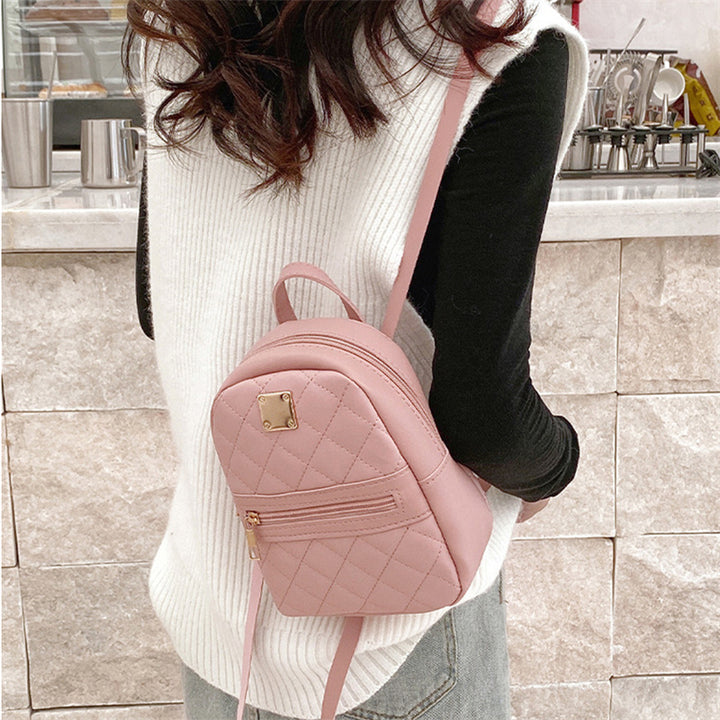 "GOLDEN SQUARE" - PU Leather Backpack