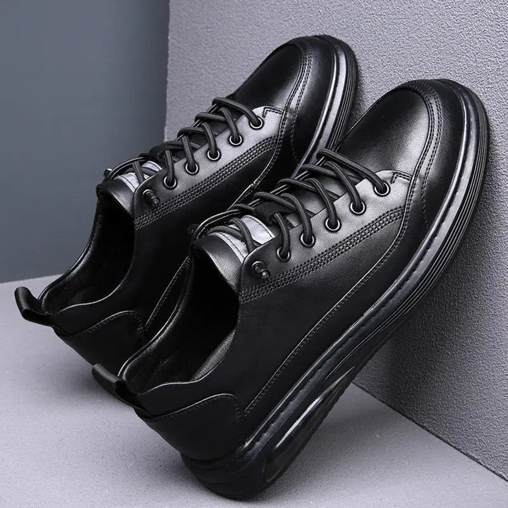 FABIO RUSSO LEATHER SNEAKERS