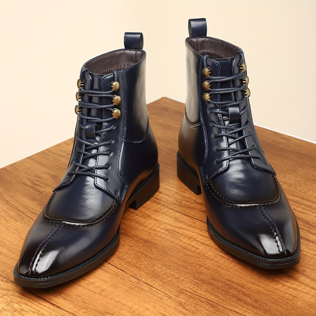 CHRISTOPHER BURROWS LEATHER OXFORD BOOTS