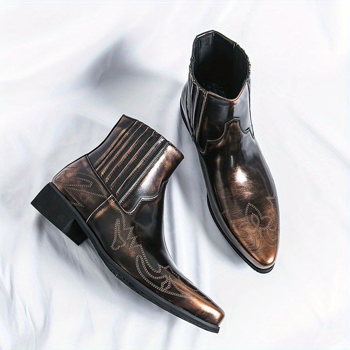 KENNETH BIRCH LEATHER DRESS BOOTS