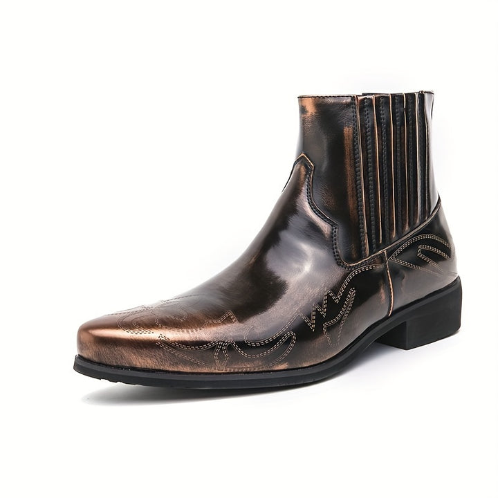 KENNETH BIRCH LEATHER DRESS BOOTS