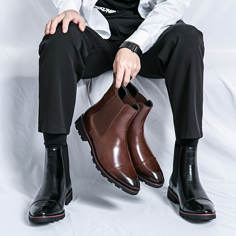 PATRICK KENSINGTON LEATHER CHELSEA BOOTS