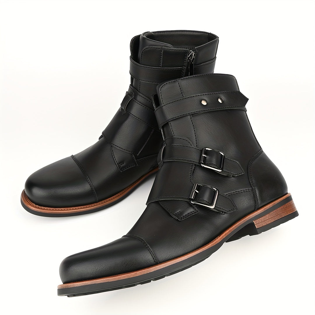 WINSTON ALDRIDGE HARNESS LEATHER BOOTS