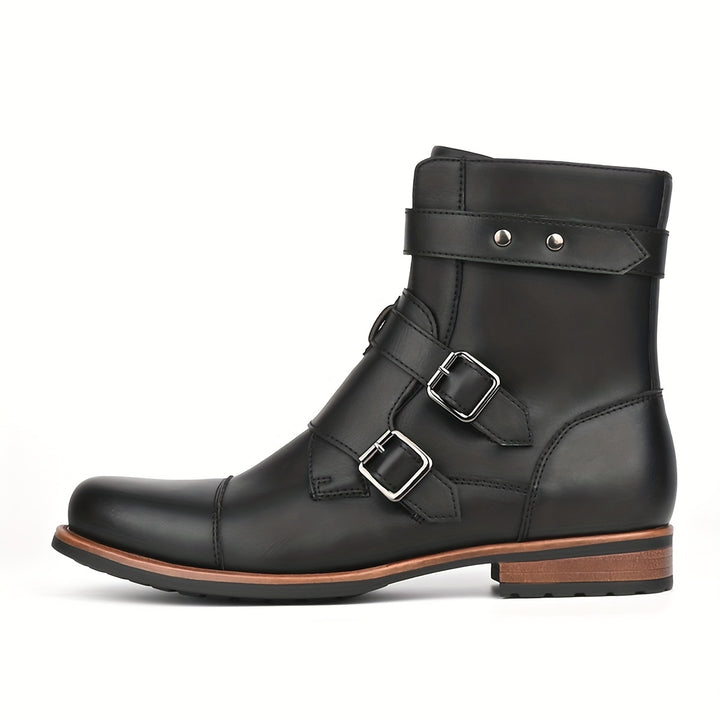 WINSTON ALDRIDGE HARNESS LEATHER BOOTS