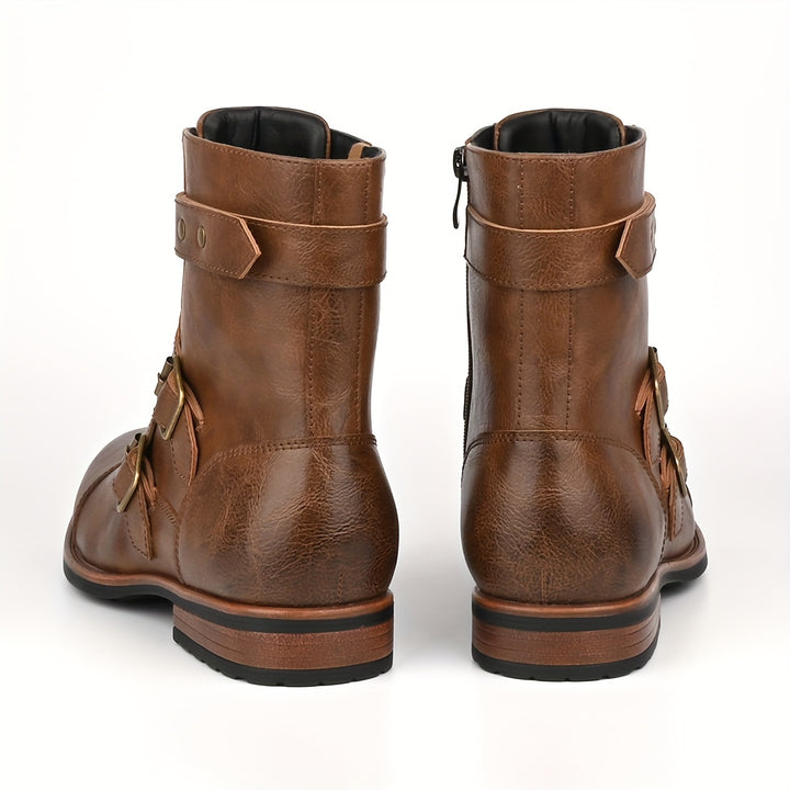 WINSTON ALDRIDGE HARNESS LEATHER BOOTS