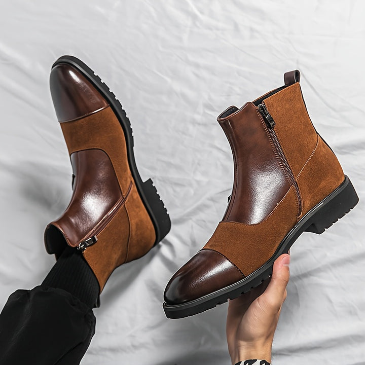 PHILIP BARRINGTON HIGH-TOP LEATHER MONK STRAP BOOTS