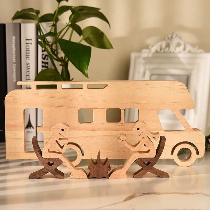 "LIVE ON THE ROAD" Wood Art - Home Decoration