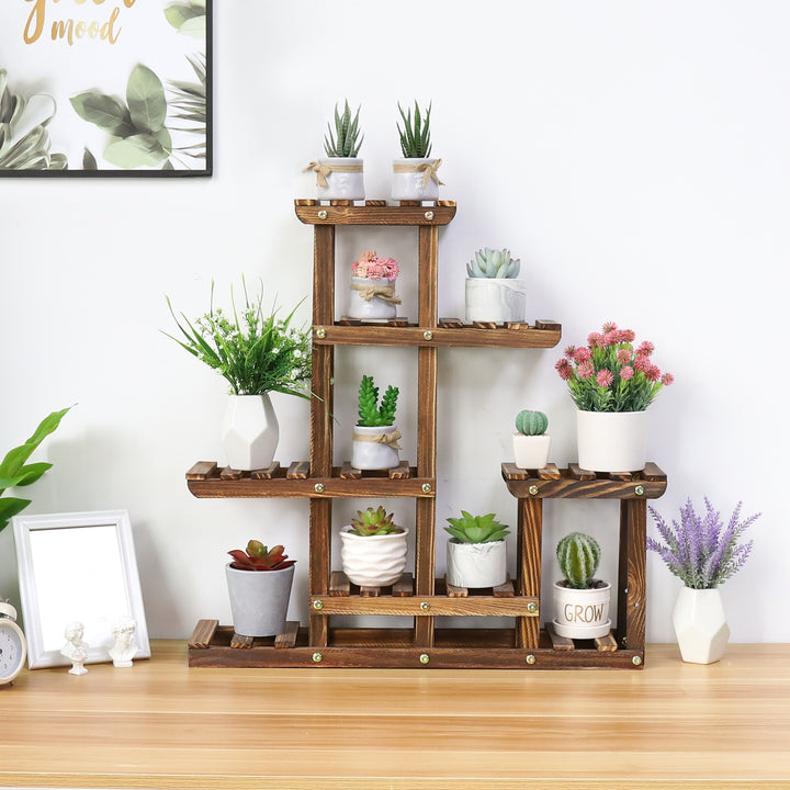 "CHISANA MTSUNOKI" - Multi-Tiered Pine wood Plant Stand