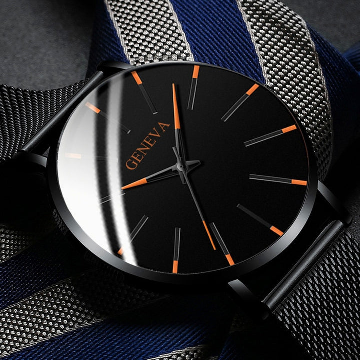 "GENEVA" - Ultra-Thin Stainless Steel Mesh Watch for Men