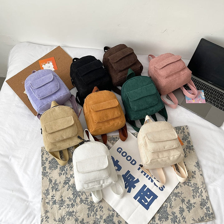 "LO STUDENTE" - Mini Corduroy Backpack